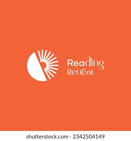 A minimalistic vector logo for the "Reading Retreat Library