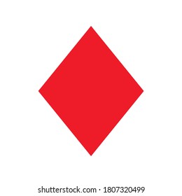 Minimalistic vector sign of 
tambourines. Modernism play card, signs set. Geometric redsign ace of diamonds on white background