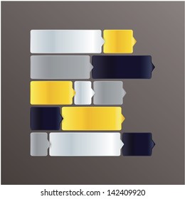 Minimalistic vector template. Modern editable layers with space for your content. Info graphic sign. Mosaic, puzzle. Can by use as tutorial or information schedule.