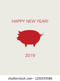 Minimalistic vector template of a new year.  Can be used like notebook or calendar cover etc