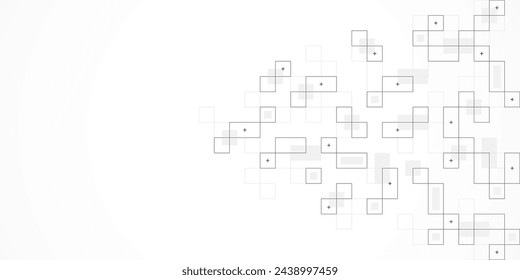 Minimalistic vector texture with linear squares pattern. Creative idea of modern design with abstract geometric background