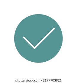 Minimalistic Verified Or Verification Sign Icon