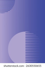 Minimalistic Vertical Postern Template. Modern gradient background with geometric shapes in blue and lilac