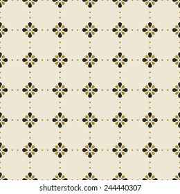 minimalistic vintage floral pattern. can be tiled seamlessly.