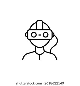 Experiencia de realidad virtual minimalista Ilustración vectorial de interfaz de usuario