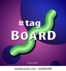 Minimalistic web poster template. Trendy background for your messages slogan and tags