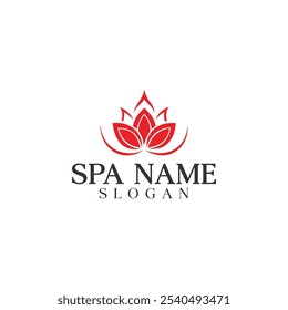 Plantilla de diseño de logotipos de spa y bienestar minimalista