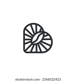 Minimalistic wheat bakery logo vector