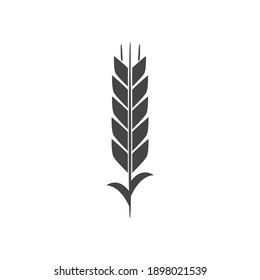 Minimalistic wheat icon. Simple barley, weat, rice logo vector illustration. Wheat vector isolated on white background. Farm and Bakery Symbol