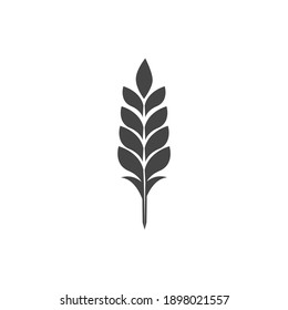 Minimalistic wheat icon. Simple barley, weat, rice logo vector illustration. Wheat vector isolated on white background. Farm and Bakery Symbol