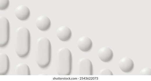 Diseño de Vector 3D blanco minimalista. Ilustración abstracta geométrica
