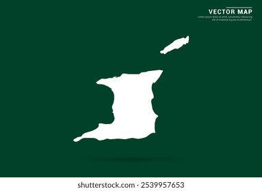 Mapa blanco minimalista de Polonia sobre un fondo verde profundo, diseño de Vector.