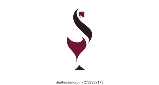 Minimalistic Wine logo. Wine logo vector illustration.