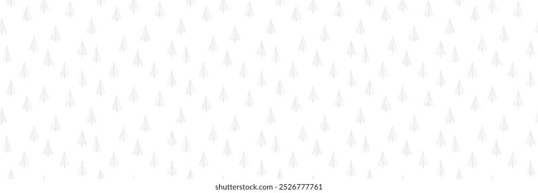 Minimalistic winter background, seamless pattern, Christmas trees, light gray vector background, vector design