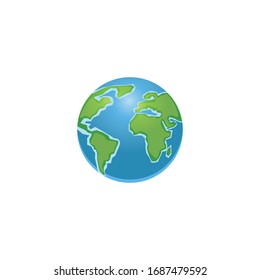 Minimalistic world map concept isolated on background. World planet, vector earth sphere illustration