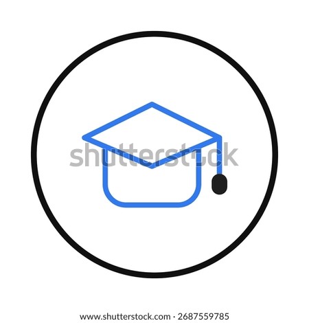 A minimalistic yet powerful icon representing graduation and academic attainment. Symbolizing the culmination of years of study and the achievement of knowledge, this design evokes a sense of