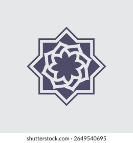 A minimalistic yet striking illustration depicts the Kaaba, a key symbol in Islam, rendered with simple lines and a muted color palette, suitable for diverse applications.