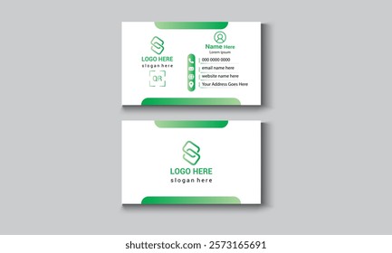 a minimalists corporate business card design. 