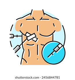 minimally invasive color icon vector. minimally invasive sign. isolated symbol illustration