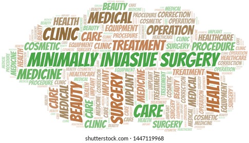 Minimally Invasive Surgery word cloud vector made with text only