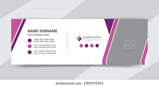 Minimal-style corporate business agency email signature or email footer template design