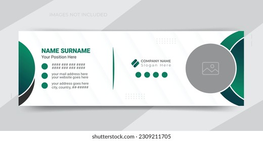 Minimal-style corporate business agency mail signature or mail footer template design