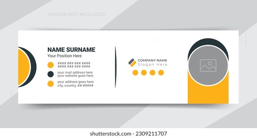 Minimal-style corporate business agency mail signature or mail footer template design