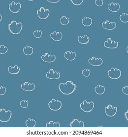Minimalustic background with hand drawn abstract cute funny texture simple seamless pattern