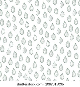 minimalustic green Background with line  botanical seamless pattern, abstract leaves, boho style
