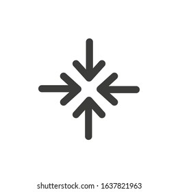 Minimaze arrows icon vector illustration logo template for many purpose. Isolated on white background. Extend, Re-size, Enlarge. eps10