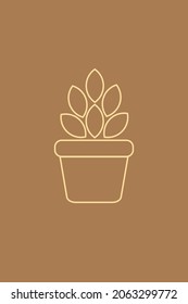 Minimialist abstract plant print art