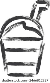 Mini-mini brushstroke food illustration frappe