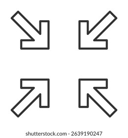 Minimization Outline Icon Element For Design