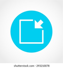 Minimize Arrow Icon Isolated on White Background
