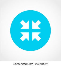 Minimize Arrow Icon Isolated on White Background