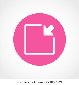 Minimize Arrow Icon Isolated on White Background