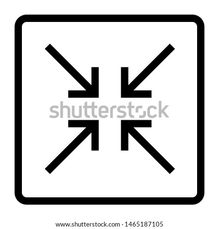 minimize arrow line vector icon