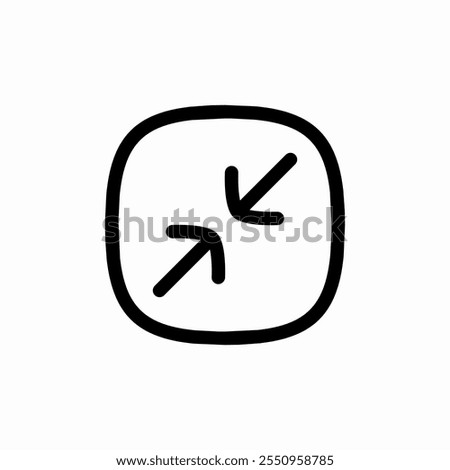 minimize arrow window icon sign vector