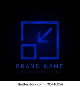 Minimize blue chromium metallic logo