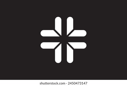 Minimizar el diseño moderno del logotipo del Vector del icono del glifo Pro