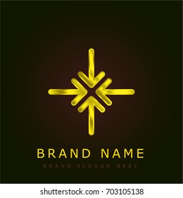 Minimize golden metallic logo