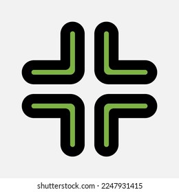 Minimizar icono en el estilo de línea rellena sobre multimedia, usar para presentación de aplicaciones móviles de sitio web