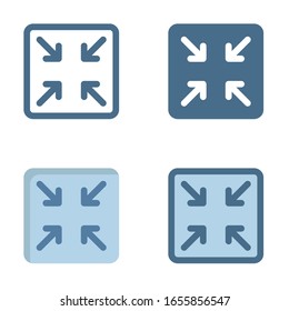 minimize icon in isolated on white background. for your web site design, logo, app, UI. Vector graphics illustration and editable stroke. EPS 10.