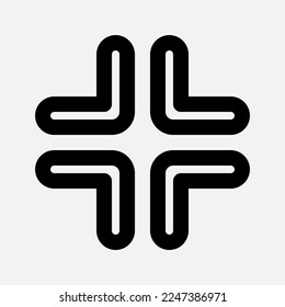 Minimize icon in line style about multimedia, use for website mobile app presentation