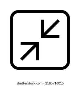 minimizar icono o logotipo símbolo de signo aislado ilustración vectorial - iconos vectoriales de estilo negro de alta calidad

