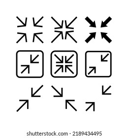 minimizar icono o logotipo símbolo de signo aislado ilustración vectorial - Colección de iconos vectoriales de estilo negro de alta calidad
