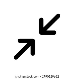 Minimize icon outline vector. isolated on white background