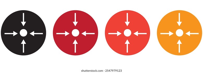 minimize icon rally compact size small scale arrows icons 