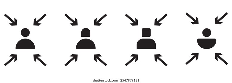 minimize icon rally compact size small scale arrows icons 