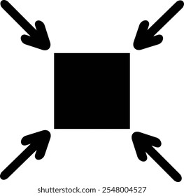 minimize icon rally compact size small scale arrows icons . shrink icon resize in arrows vector graphic design elements, isolated on transparent background, used for mobile app, web page or ui.